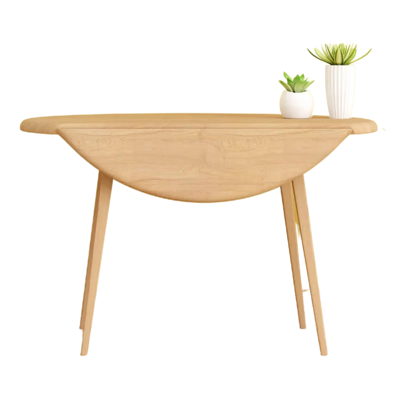 Wooden curved table